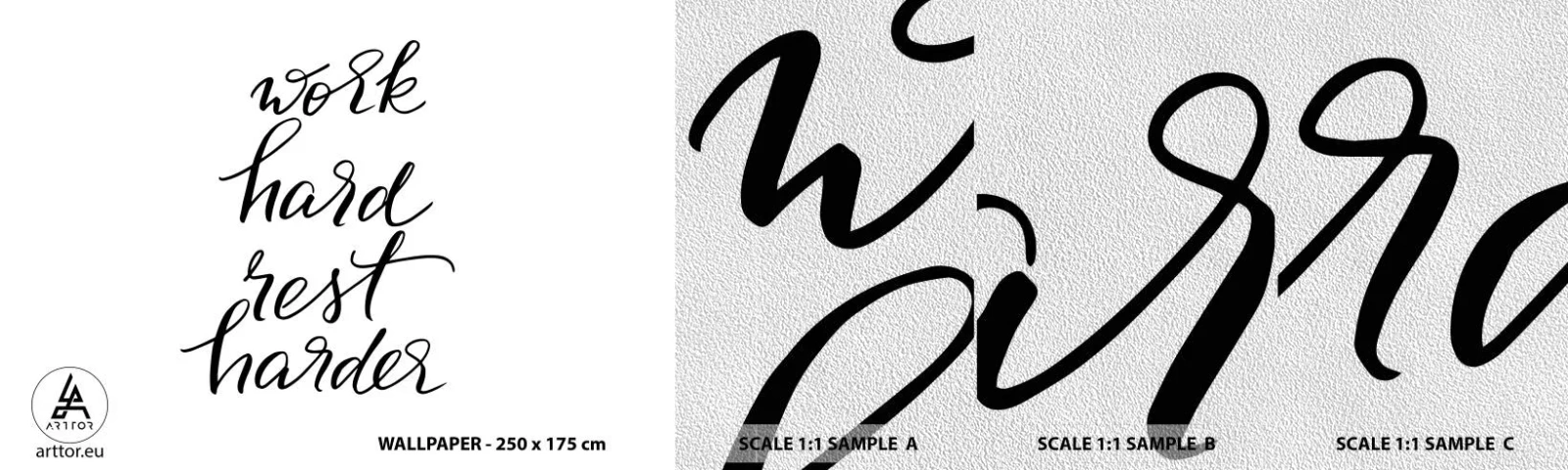 Fototapeten Muster Premium Sand - Lebensbalance - Typografie, Bejahung, Maxime - 100x30 cm