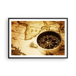 Poster in einem schwarzem Rahmen - Ost oder West? - 91x61 cm