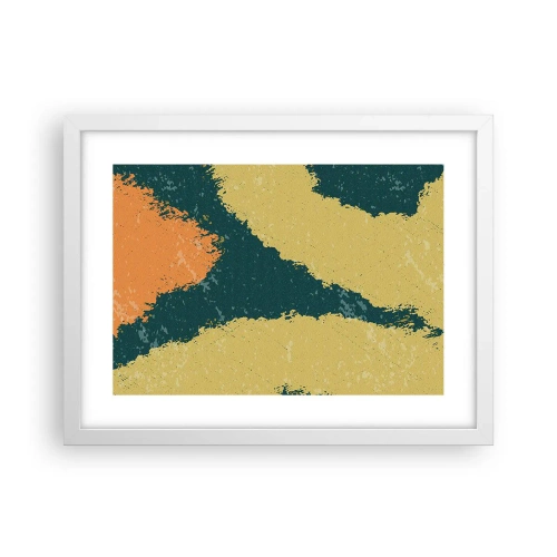 Poster in einem weißen Rahmen - Abstraktion – langsame Bewegung - 40x30 cm