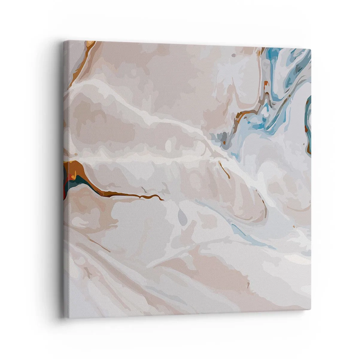 Bild auf Leinwand - Leinwandbild - Blau schlängelt sich unter dem Weiß - 30x30 cm