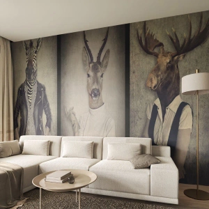 Fototapete Standard Eco - Lass die Gesten sprechen - Abstraktion, Fantasie, Rippen - 500x350 cm