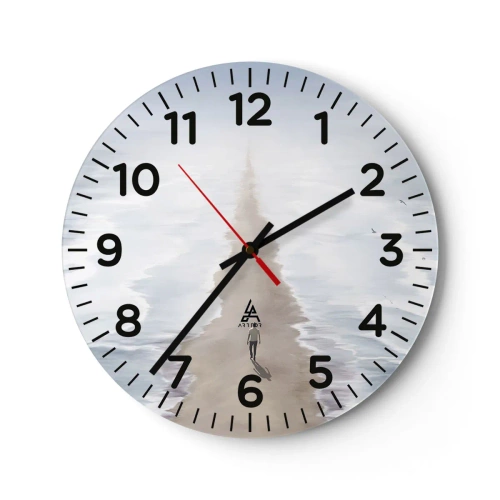 Wanduhr - Glasuhr - Glänzende Zukunft - 40x40 cm