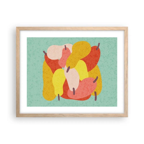 Poster in einem Rahmen aus heller Eiche - Probieren Sie die Sommersonne - 50x40 cm