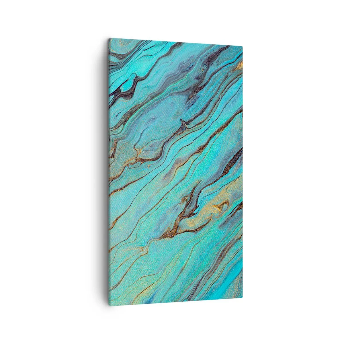 Bild auf Leinwand - Leinwandbild - Türkisfarbene Flut - 45x80 cm