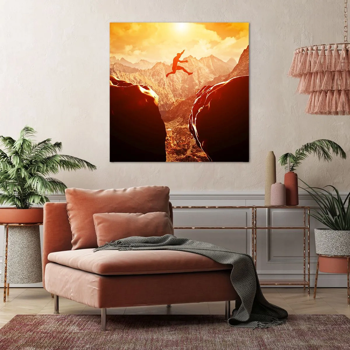 Bild auf Leinwand - Leinwandbild - Grenzen überschreiten - 30x30 cm