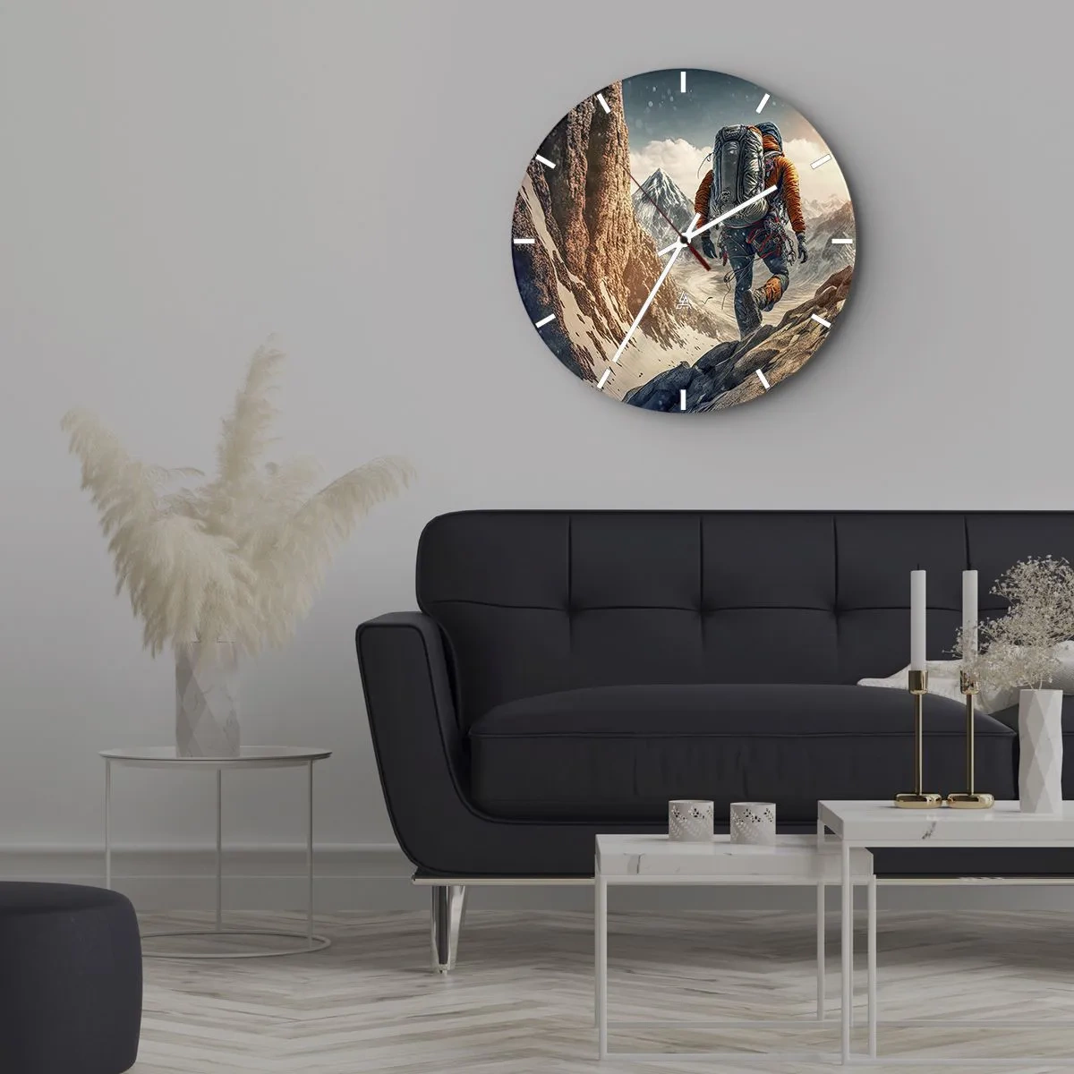 Wanduhr - Glasuhr - Einsamer Krieger - 30x30 cm