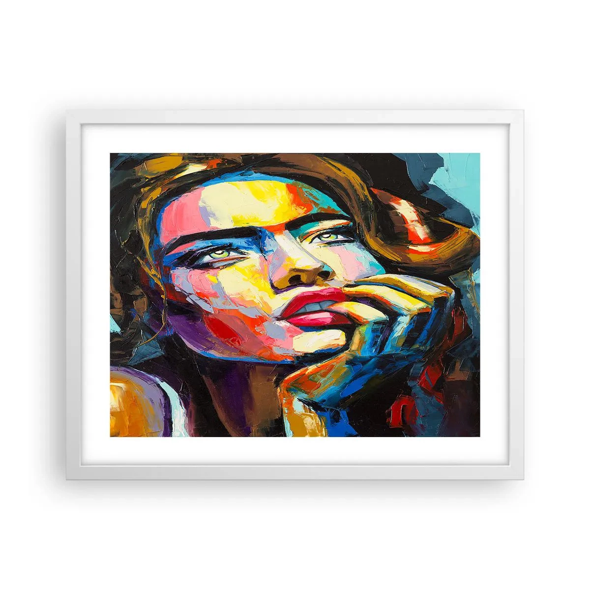 Poster in einem weißen Rahmen - Träume fliegen am Himmel wie Vögel - 50x40 cm