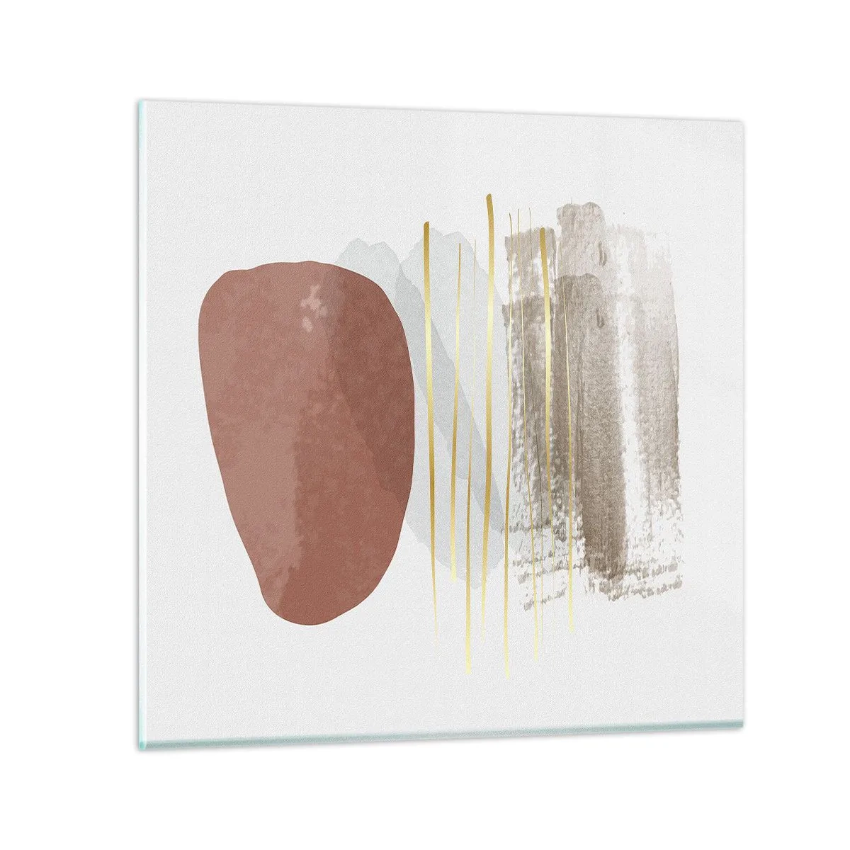 Glasbild - Bild auf glas - Abstrakte Kolonnade - 70x70 cm