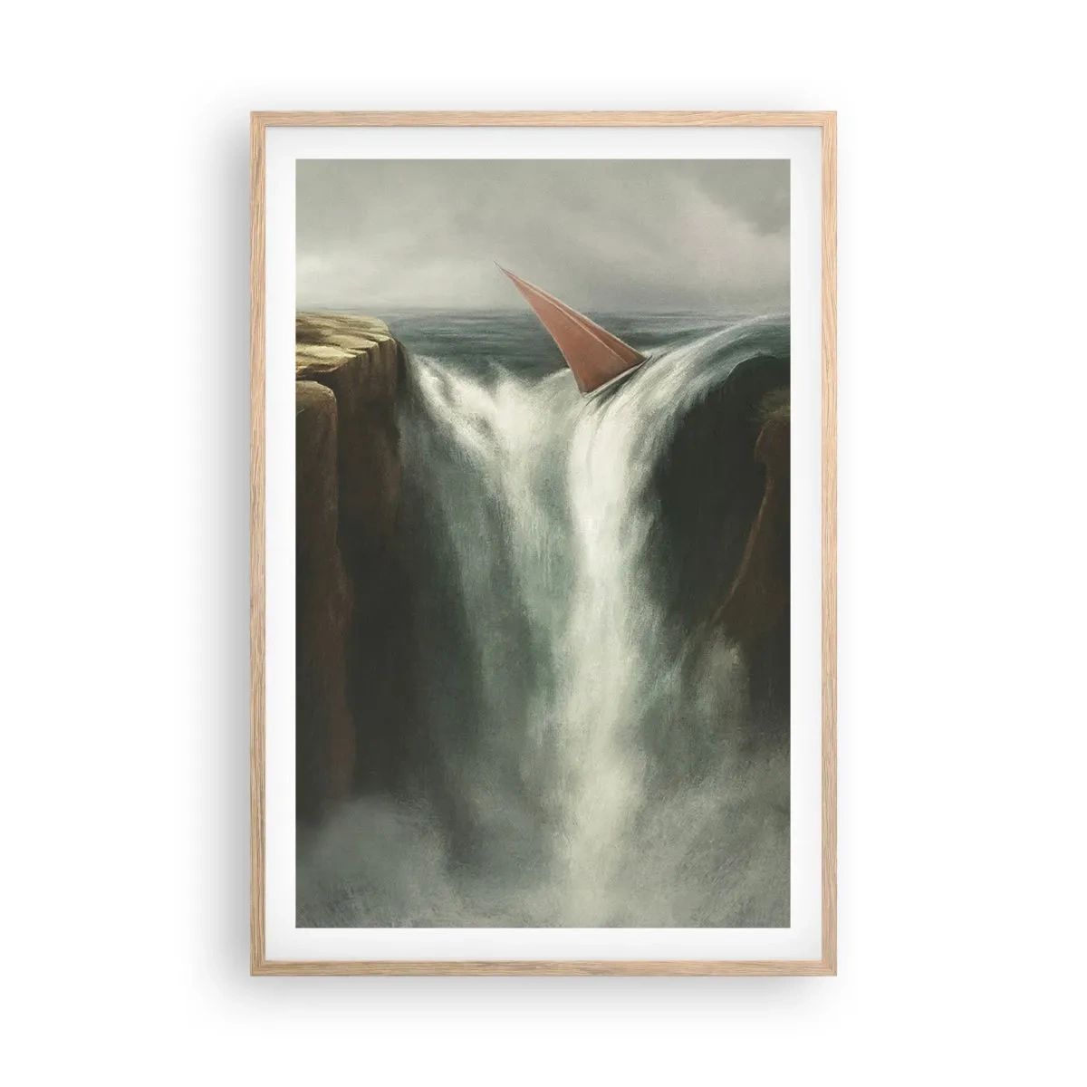 Poster in einem Rahmen aus heller Eiche - Warnung des Lebens - 61x91 cm