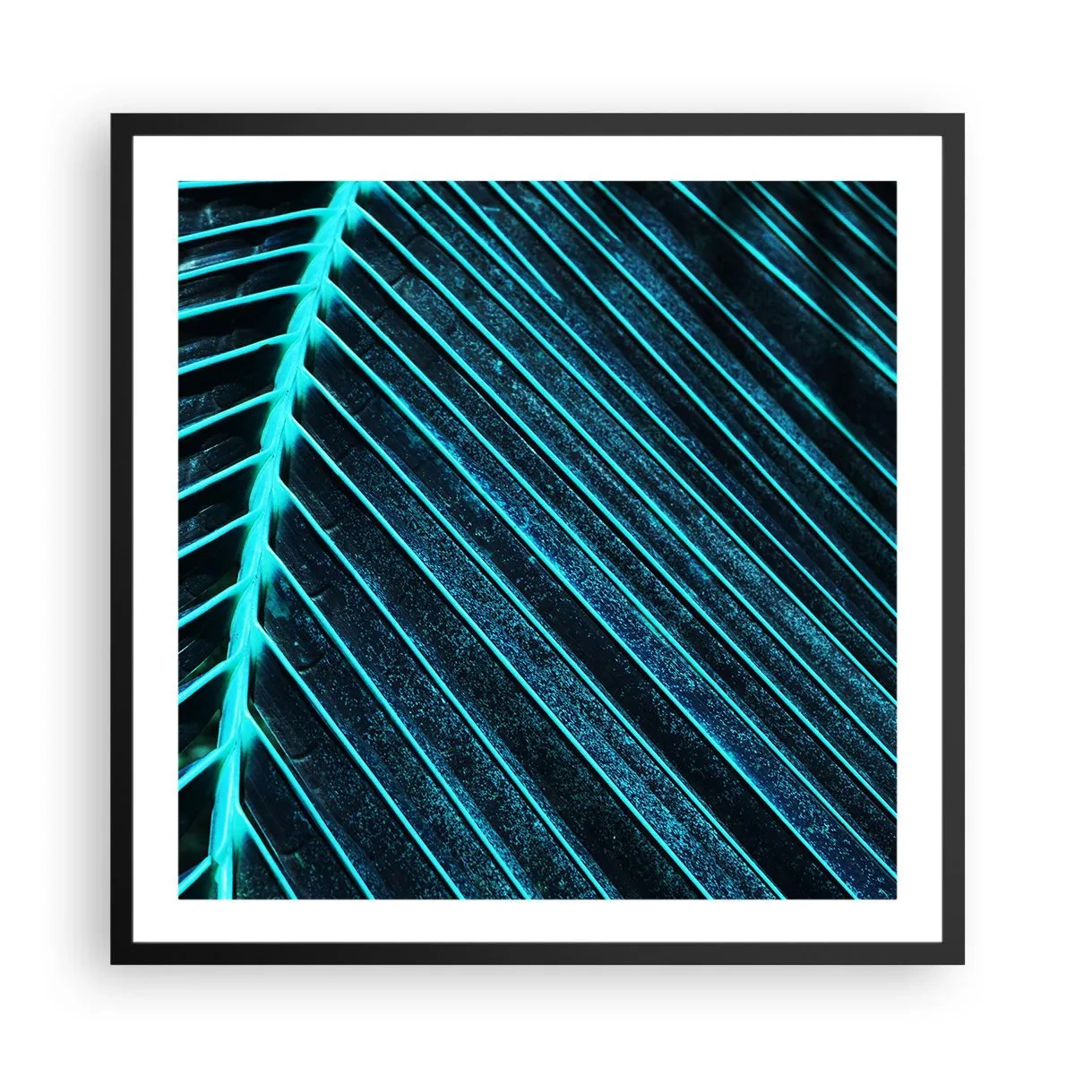 Poster in einem schwarzem Rahmen - Grüne Textur - 60x60 cm