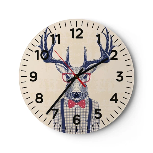 Wanduhr - Glasuhr - Eine lustige Extravaganz - 40x40 cm