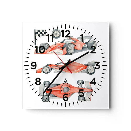 Wanduhr - Glasuhr - Dem Traum folgen - 40x40 cm