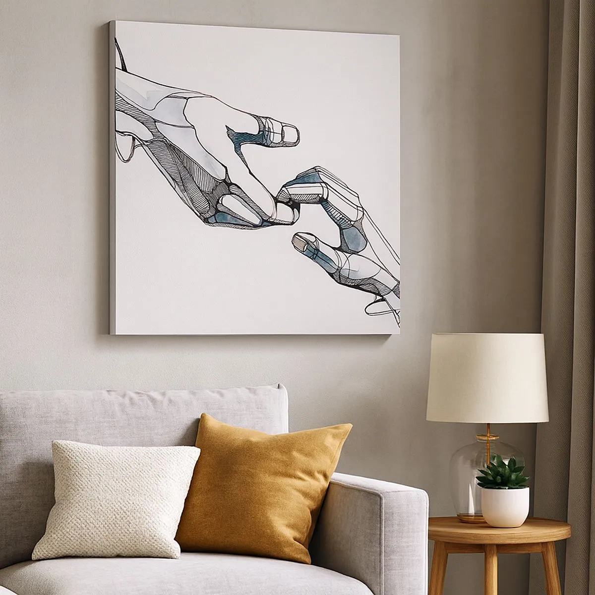 Bild auf Leinwand - Leinwandbild - Eine gute Geste - 30x30 cm