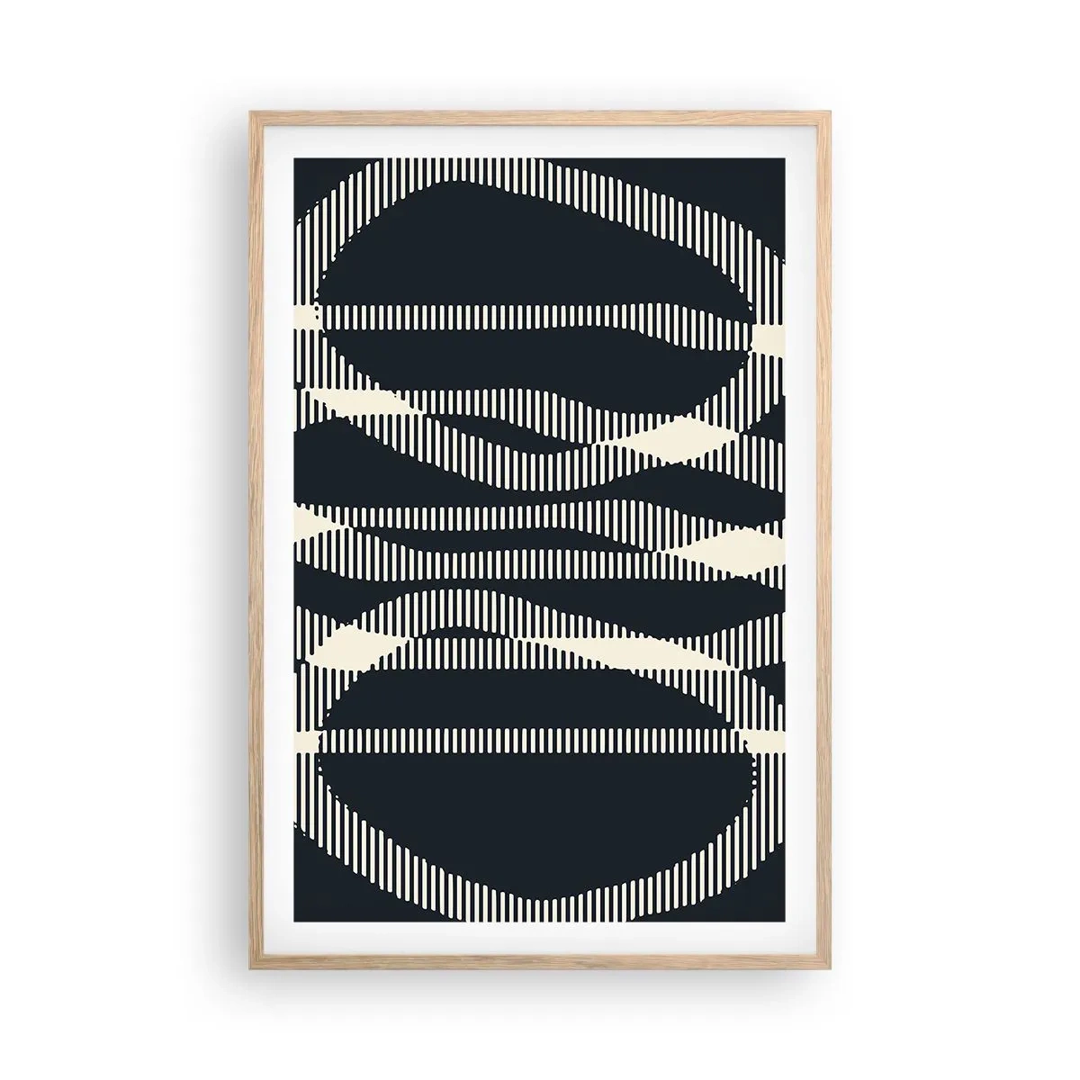 Poster in einem Rahmen aus heller Eiche - Ein Versuch, die Dunkelheit zu durchbrechen - 61x91 cm