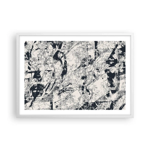 Poster in einem weißen Rahmen - Durchdringung der Gegensätze - 70x50 cm