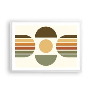Poster in einem weißen Rahmen - In Erdtönen - 70x50 cm