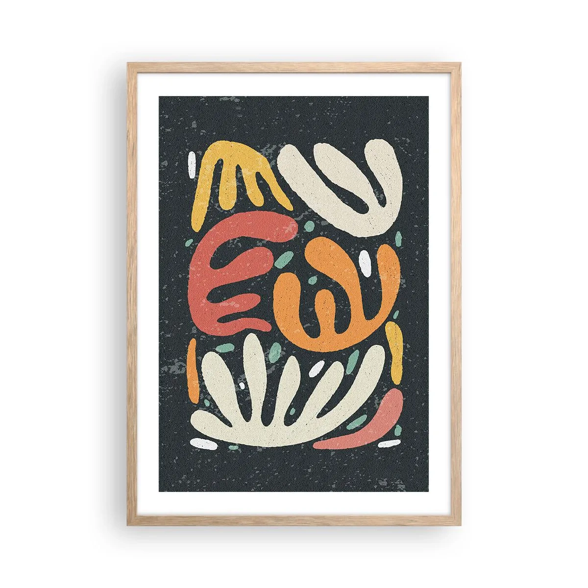 Poster in einem Rahmen aus heller Eiche - Komposition – Ich erwische dich gleich - 50x70 cm