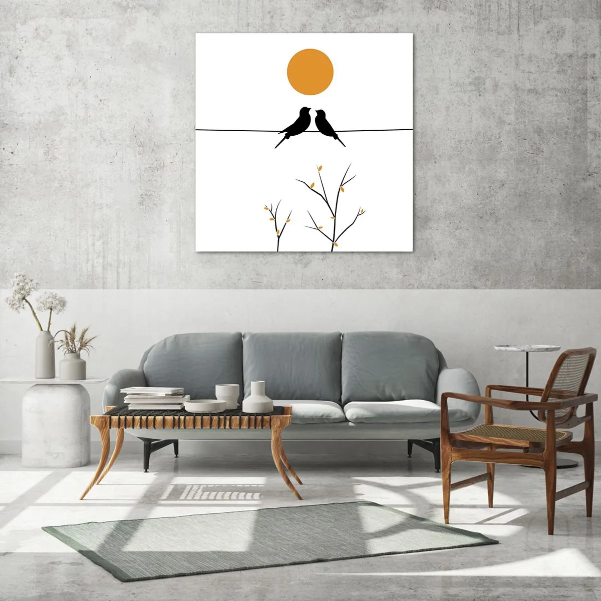 Glasbild - Bild auf glas - Abend der Nachtigallen - 50x50 cm