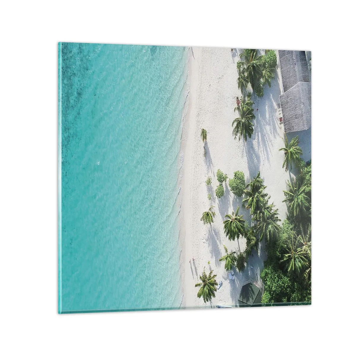 Glasbild - Bild auf glas - Urlaub im Paradies - 30x30 cm