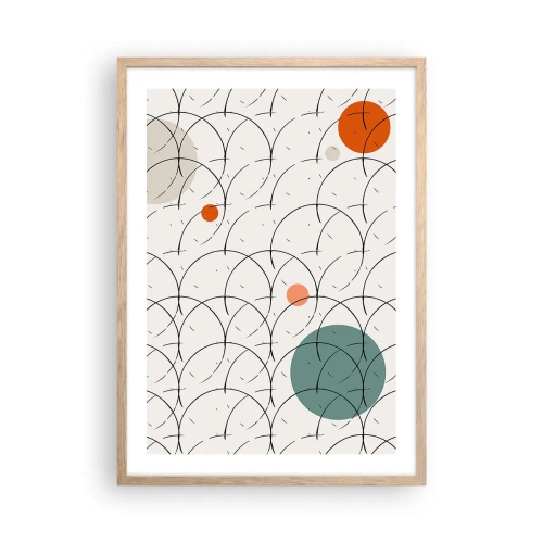 Poster in einem Rahmen aus heller Eiche - Im Pop-Art-Geist - 50x70 cm