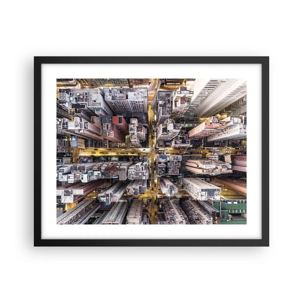 Poster in einem schwarzem Rahmen - Grüße aus Hongkong - 50x40 cm