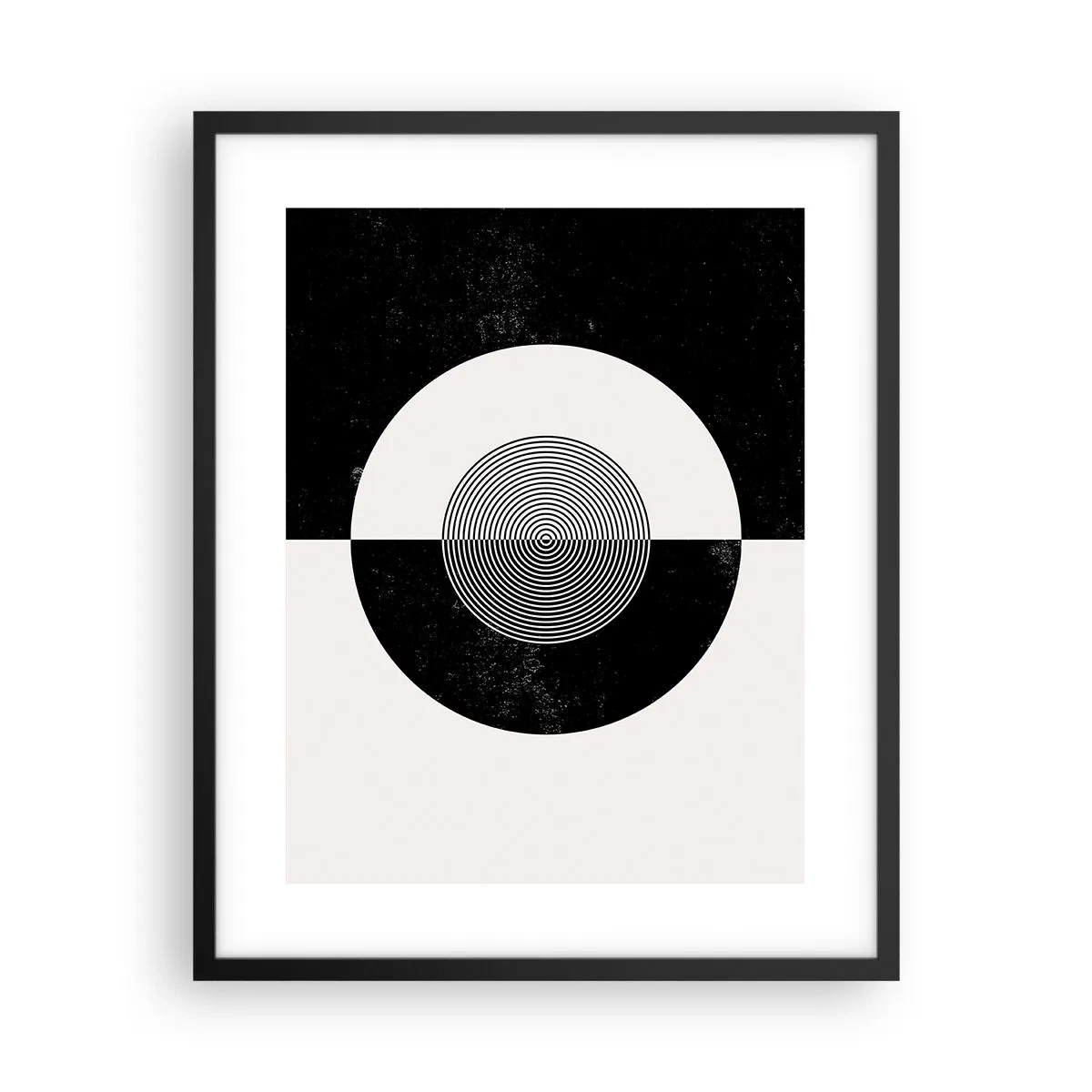 Poster in einem schwarzem Rahmen - Harmonie in Schwarz und Weiß - 40x50 cm