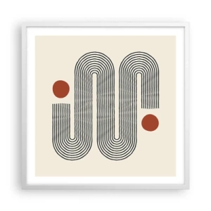 Poster in einem weißen Rahmen - Vom Anfang bis zum Ende - 60x60 cm