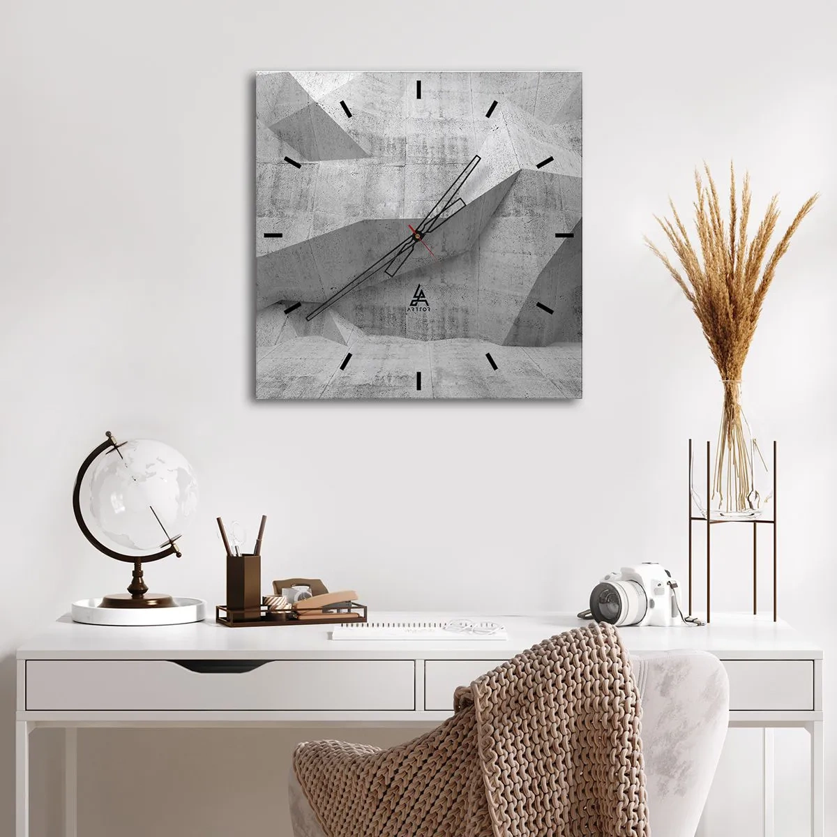 Wanduhr - Glasuhr - Eine echte Herausforderung - 40x40 cm