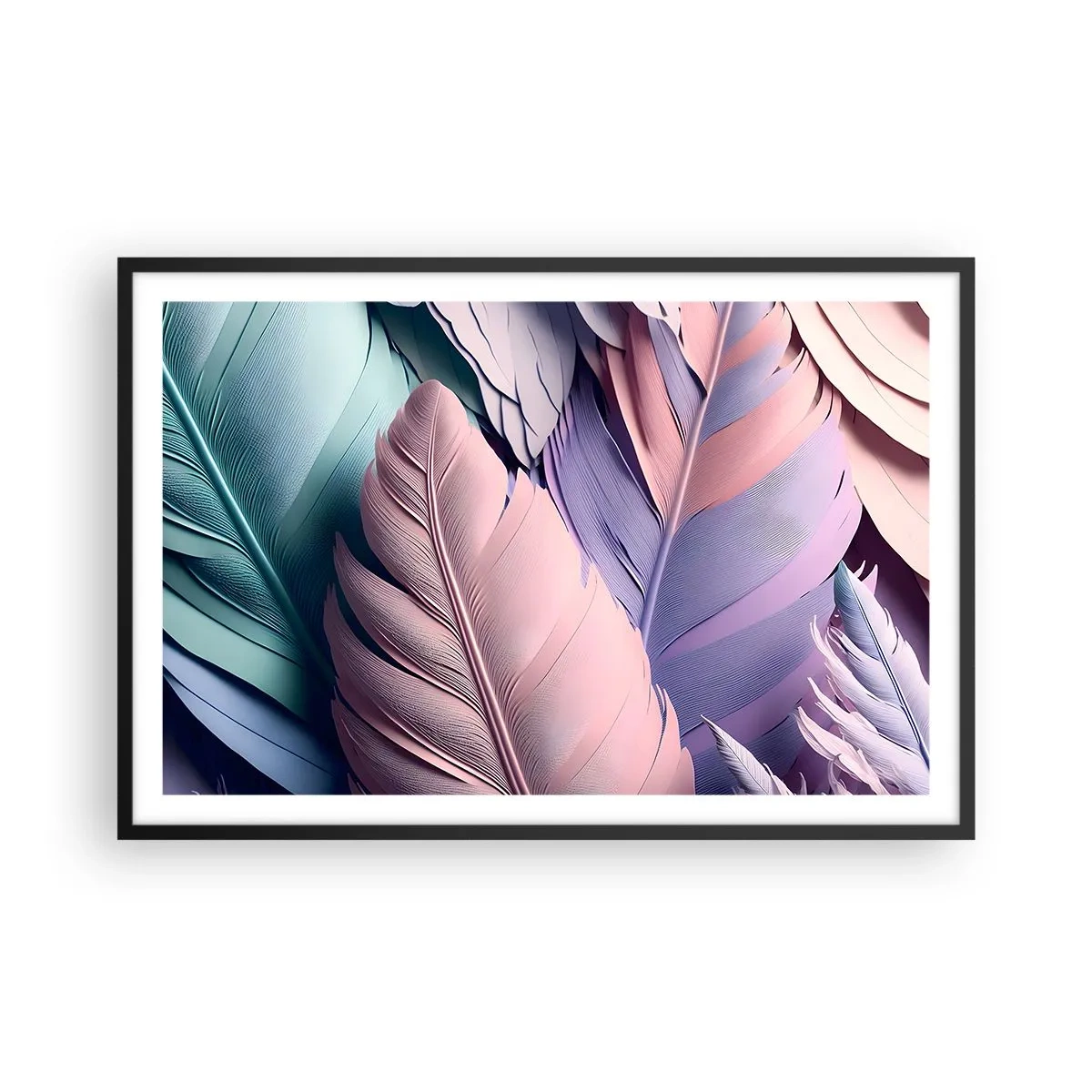Poster in einem schwarzem Rahmen - Vogel-Chic - 91x61 cm