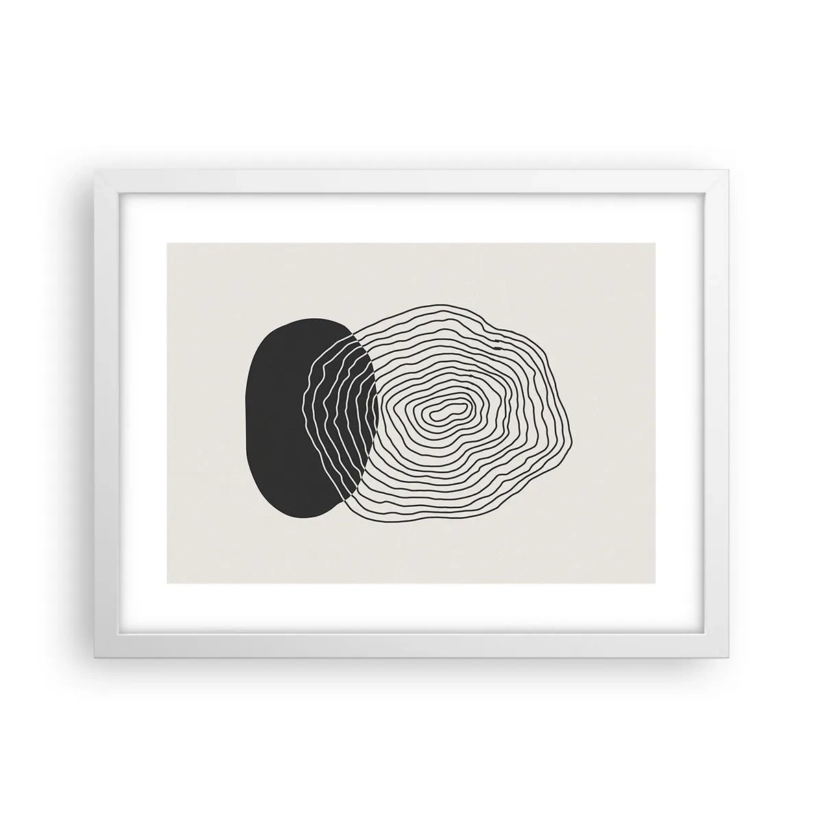 Poster in einem weißen Rahmen - Dauer und Schwingung - 40x30 cm