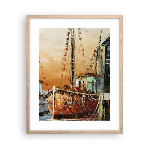 Poster in einem Rahmen aus heller Eiche - Friedliche Rückkehr - 40x50 cm