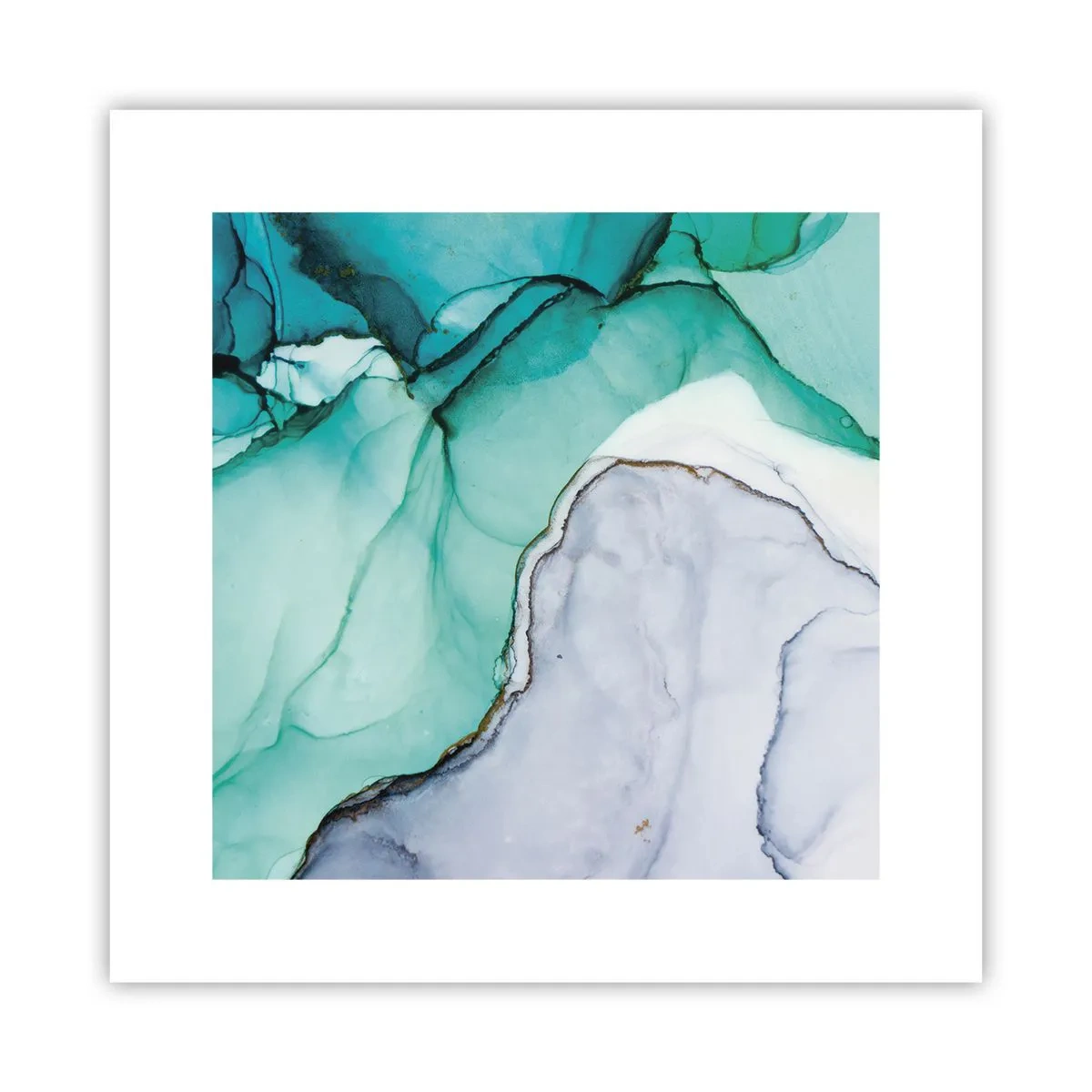 Poster - Eine Studie in Türkis - 30x30 cm