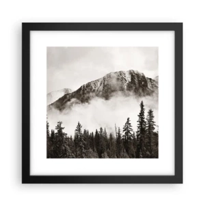 Poster in einem schwarzem Rahmen - Lineal aus Granit - 30x30 cm