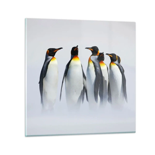 Glasbild - Bild auf glas - Treffen in Abendkleidern - 60x60 cm