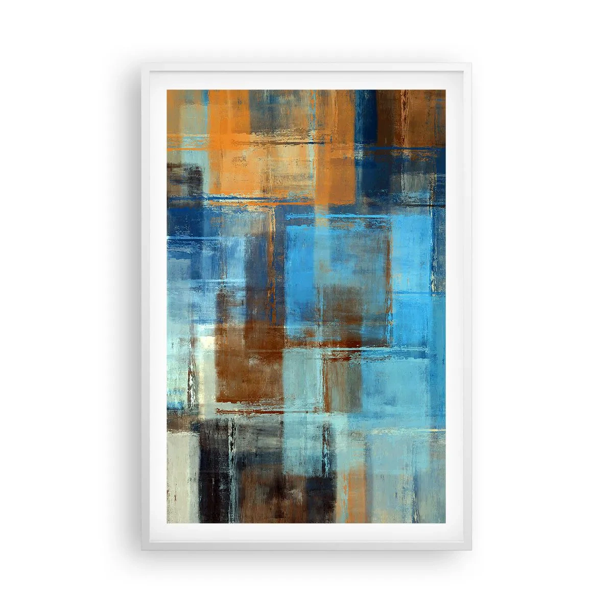 Poster in einem weißen Rahmen - Durch den blauen Schleier - 61x91 cm