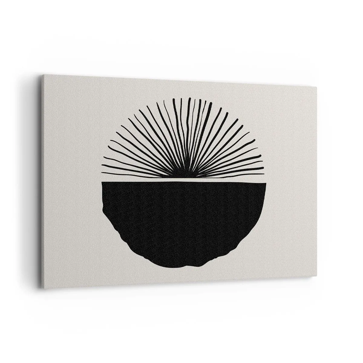 Bild auf Leinwand - Leinwandbild - Minimalistisches schwarzes Motiv auf hellem Hintergrund - 100x70cm - Eine Reihe von Möglichkeiten - Moderne Wanddekoration für Wohnzimmer und Schlafzimmer ARTTOR