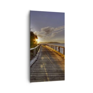 Bild auf Leinwand - Leinwandbild - Gehen, weiter der Sonne entgegengehen - 65x120 cm