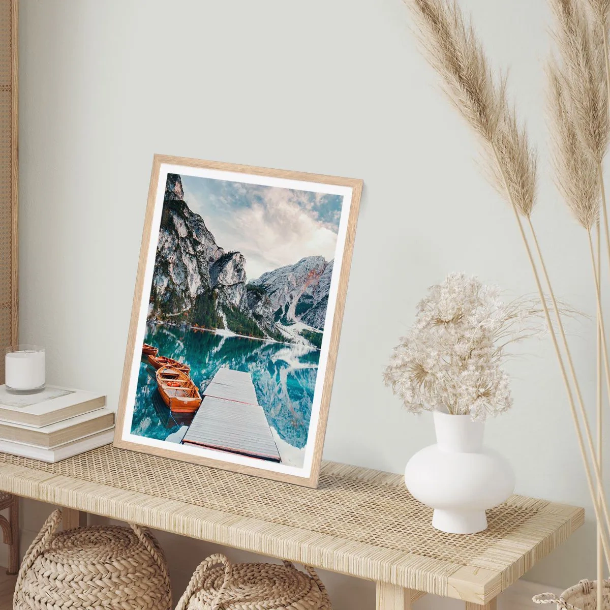 Poster in einem Rahmen aus heller Eiche - Wir zeigen Ihnen Schönheit - 61x91 cm