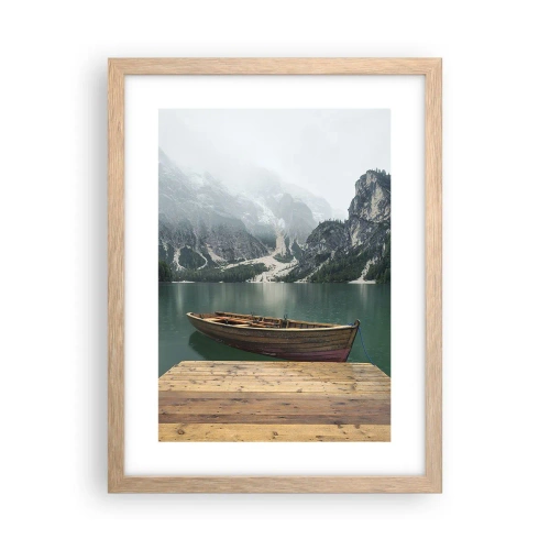 Poster in einem Rahmen aus heller Eiche - Und die stolzen Felsen der Stirn - 30x40 cm