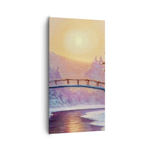 Bild auf Leinwand - Leinwandbild - Vier Jahreszeiten - Winter - 65x120 cm