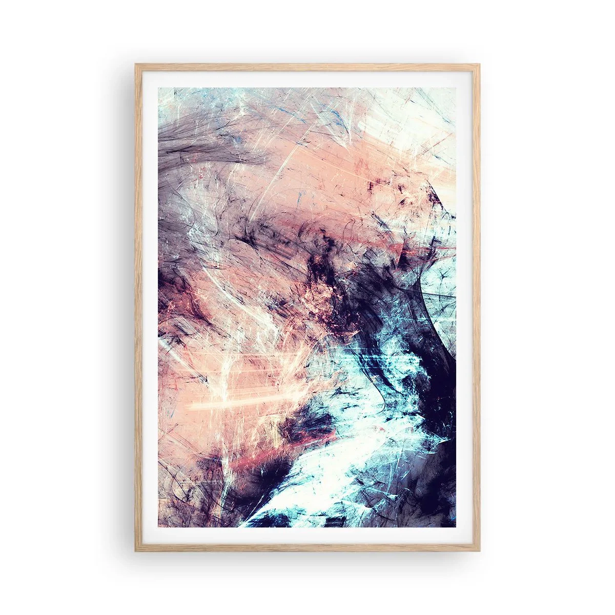 Poster in einem Rahmen aus heller Eiche - Fühle den Wind - 70x100 cm