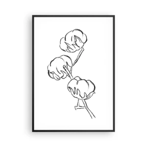 Poster in einem schwarzem Rahmen - Baumwolldaunen - 70x100 cm