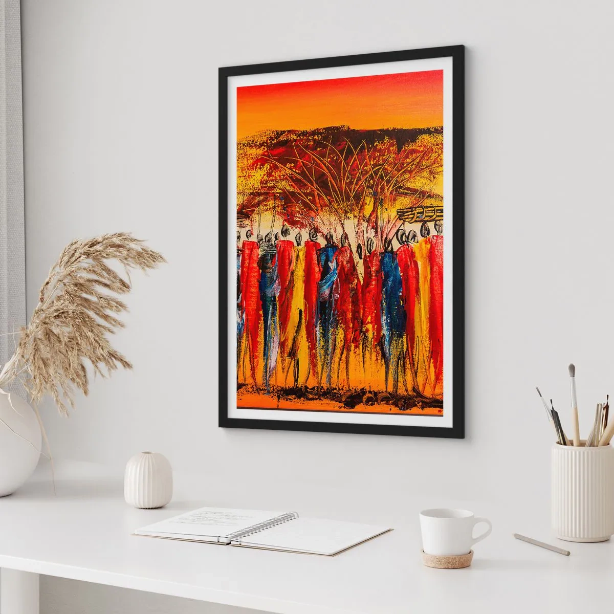 Poster in einem schwarzem Rahmen - Dort, dort, dort gehen sie - 40x50 cm