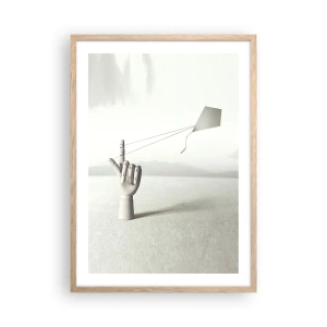 Poster in einem Rahmen aus heller Eiche - Kraftprobe - 50x70 cm