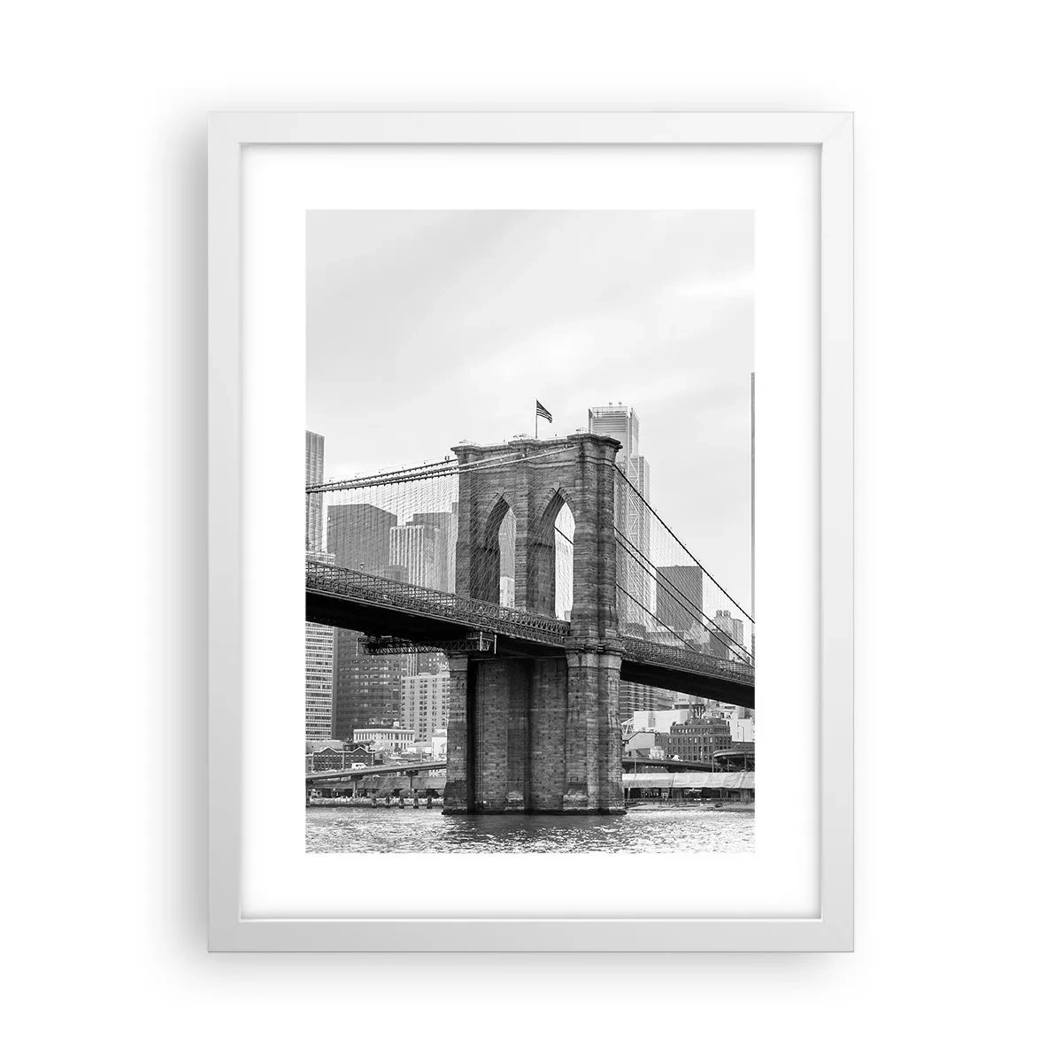 Poster in einem weißen Rahmen - New Yorker Atmosphäre - 30x40 cm