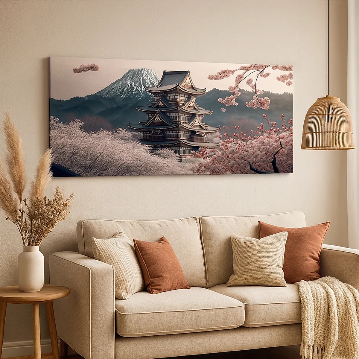 Bild auf Leinwand - Leinwandbild - Land der Kirschblüten - 30x30 cm