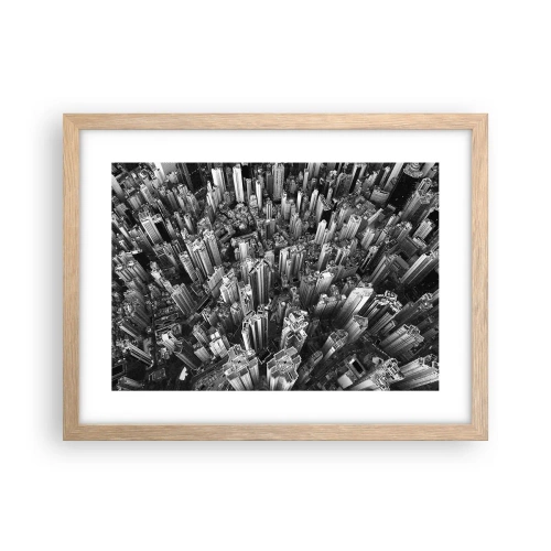 Poster in einem Rahmen aus heller Eiche - Immer höher und höher - 40x30 cm