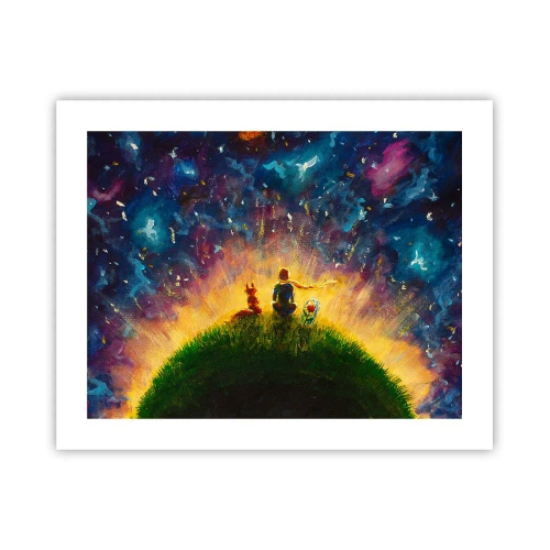 Poster - Liebe und Freundschaft - die ganze Welt - 50x40 cm