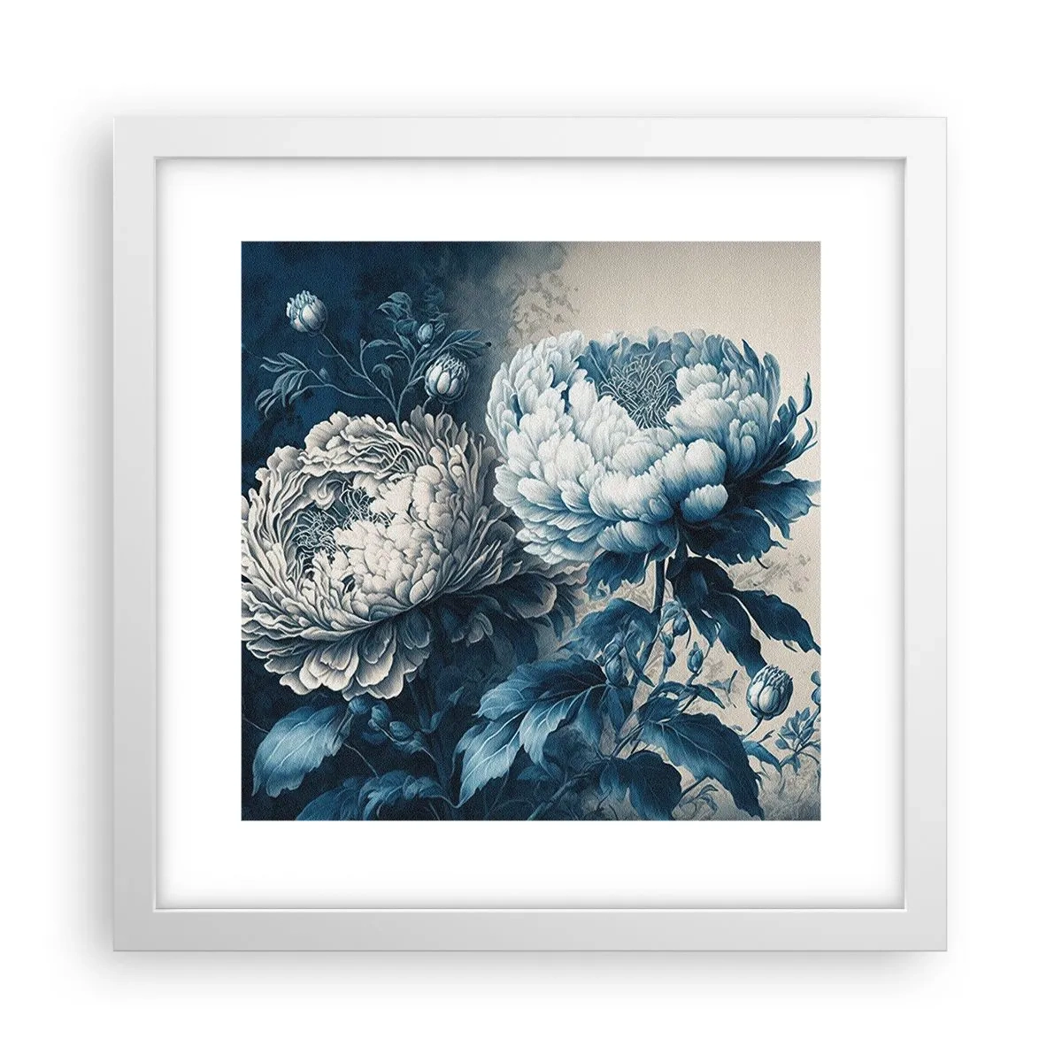 Poster in einem weißen Rahmen - Passendes Paar - 30x30 cm