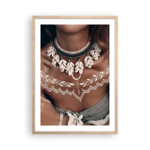 Poster in einem Rahmen aus heller Eiche - Talismane, Rituale der Weiblichkeit - 50x70 cm